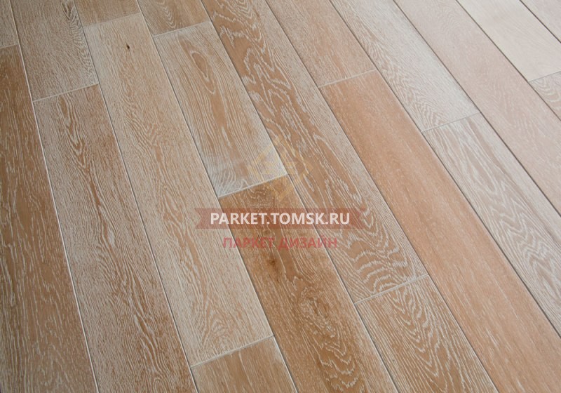 Массивная доска Magestik Floor Дуб Беленый (Браш)
